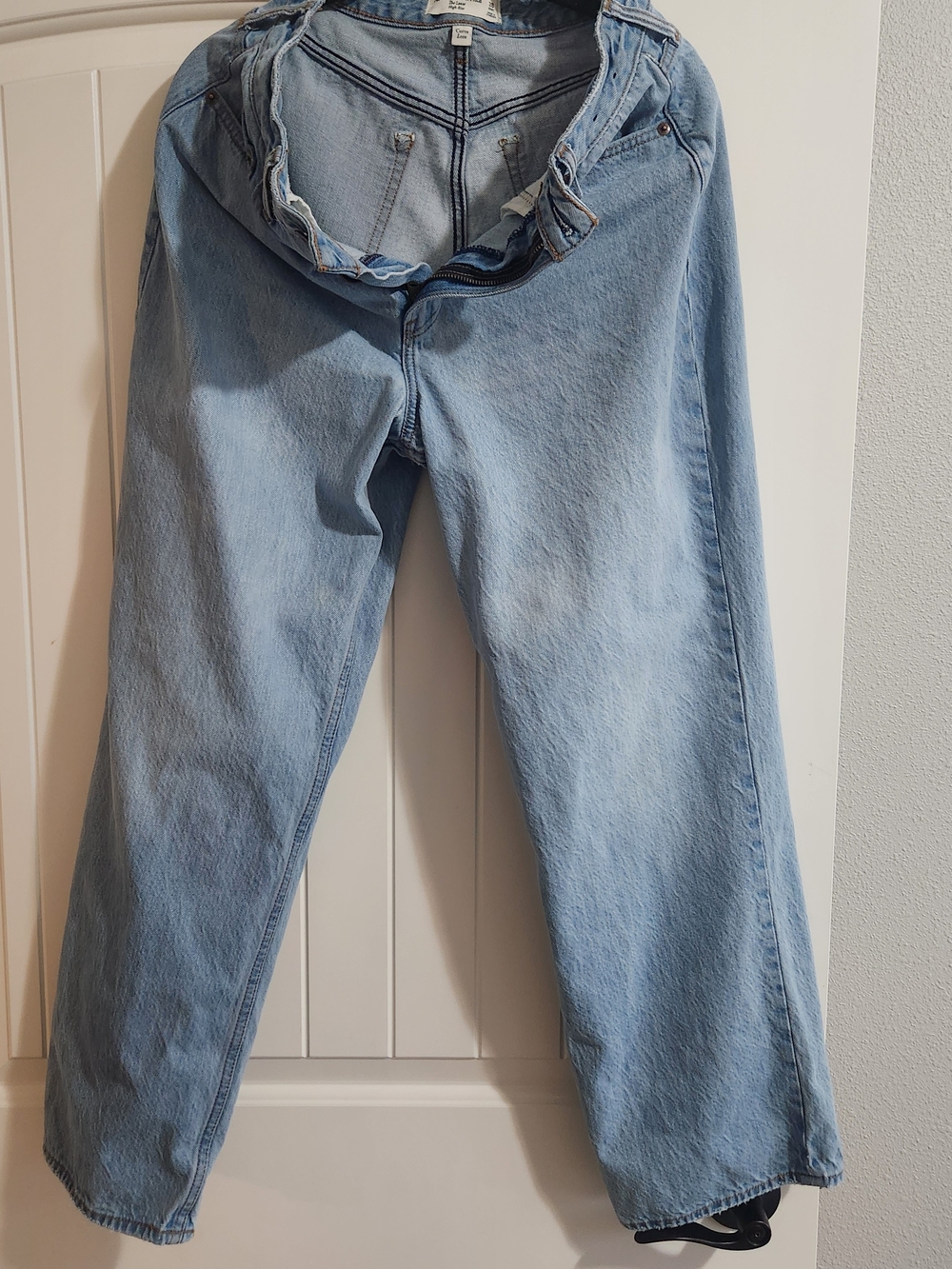 Abercrombie & Fitch Pale Blue Straight-Leg Jeans
